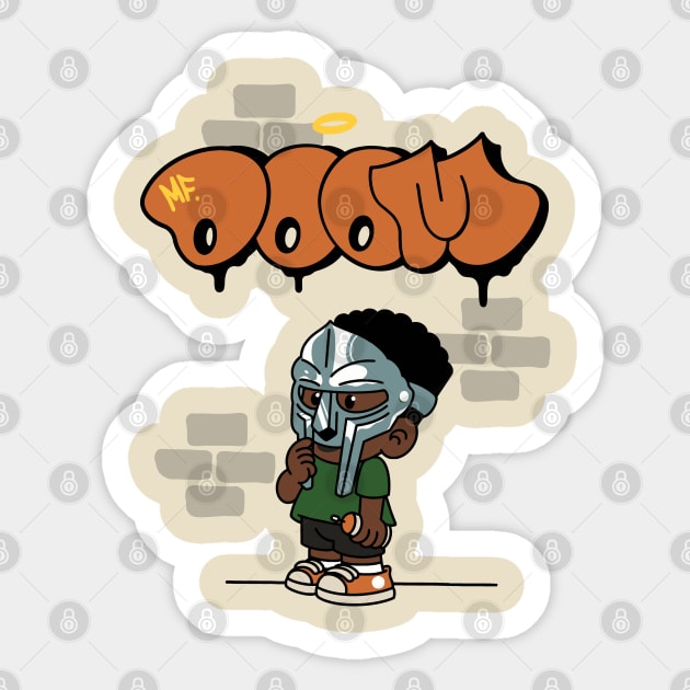 mf Doom Child Sticker by PigunnaBilla